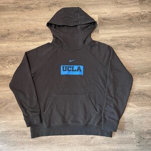 Nike College Essential UCLA Bruins Women's Funnel-Neck Hoodie Sz Large Black